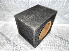 SEALED 10″ SUBWOOFER TRUCK BOX SLANTED ENCLOSURE SINGLE SUB 13X13X12 BOX