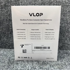 VLOP WaveBone Pro Bone Conduction Bluetooth Neckband Headphones Black Waterproof