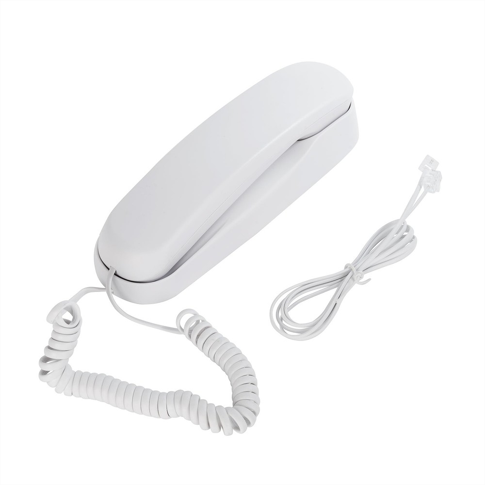 OFCN White OF-990 Slimline Wall-Mountable Basic Corded Telephone No AC white