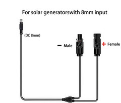 8mm to Solar Panel Extension Cable 16.5FT for Jackery/Anker/EBL/BLUETTI