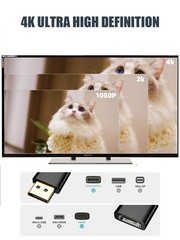 Display Port to HDMI Adapter, 24K Gold Plated 3840x2160p Uni-Directional Disp…