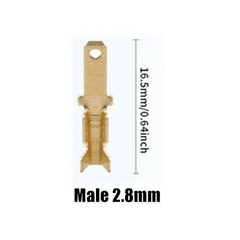 2.8/4.8/6.3mm Spade Terminals Male Female Brass Crimp Electrical Wire Connectors