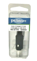1x Philmore ETA3 – 5 Pin DIN Male 240 Degree Microphone In-Line Connector Plug