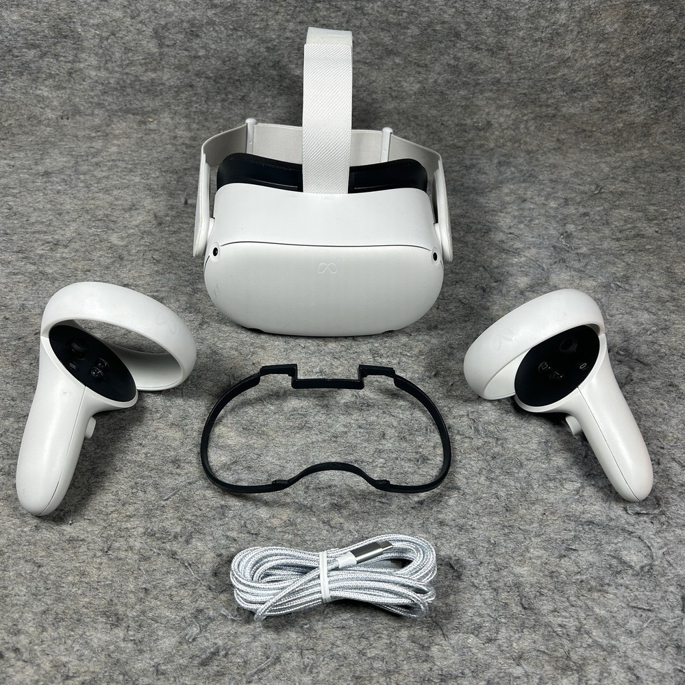 Meta Oculus Quest 2 128GB VR Headset W/ Controllers Tested & Working