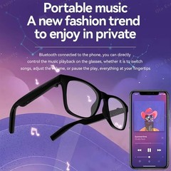 Lenovo AI Smart Glasses 4K Camera Bluetooth Translation Music Sunglasses