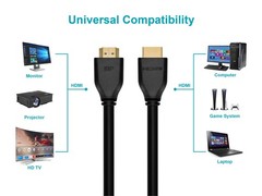 Monoprice 8K Certified Ultra High Speed HDMI 2.1 Cable 3ft Black (5 Pack) 48Gbps