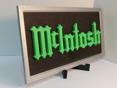 McIntosh Lettering Sign Green on Textured Black – 10.5 x 4.5 MUST SEE