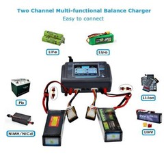 240W Touch Screen Dual Channel RC Car Lipo Battery Charger Balance Discharger US