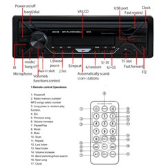 Single Din Car Stereo Radio Bluetooth MP3 Player Dash Audio FM AUX USB Charger