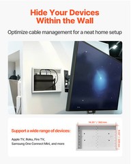VEVOR Structured Media Enclosure 9 in Recessed in-Wall TV Media Box with Cover