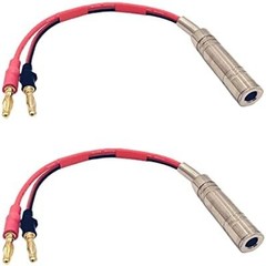 1/4 Inch TS Female to Banana Plug, 6.35mm Jack Mono Adapter Joiner, 1/4″ Female