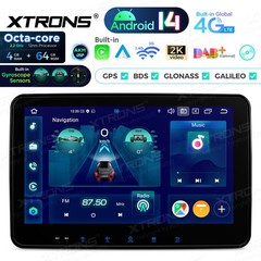 2 Din Android 14 DVD Player 10.1″ Car Stereo 4G LTE 4GB RAM 64GB ROM GPS BT 5.0