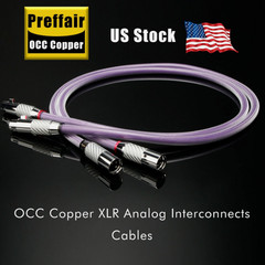 Pair XLR Cable OCC Copper Silver Plated 3pin XLR Balanced Connector Audio Cable