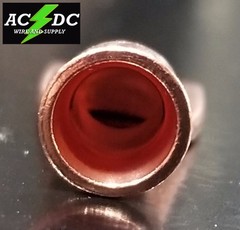 (100) 4 gauge Ring 3/8″ Hole Terminal BATTERY Lug Bare Copper Un-insulated AWG