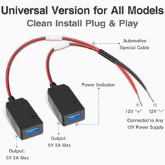 Dashcam Power Adapter,(Universal) Compatible with All Models,Dual DC Buck Conver