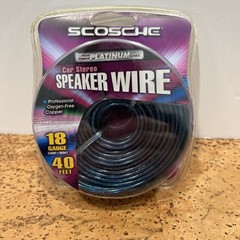 Scosche 18 Gauge 40 Ft. Speaker Wire, Oxygen Free Copper, KS1840B, Fast Shipping