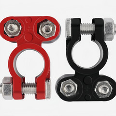 2 Pack Battery Terminal Connector Top Post Positive Negative Universal