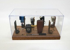 Headshell Cartridge Keeper Box Aufbewahrungsbox / Tonabnehmer / Mahogany Wood