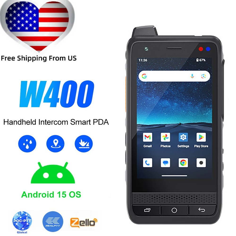ANYSECU W400 4G Network Radio Android 15 Zello Real-ptt F400 Smartphone NFC WIFI