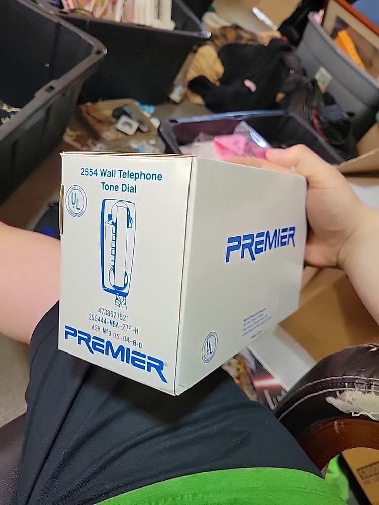 Premier wall phone 2554 New in box Ivory Color