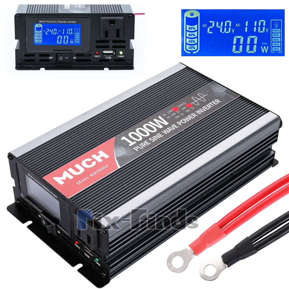 4000W Inversor de Potencia de Onda Sinusoidal 24V A 110V pura Hogar y exterior