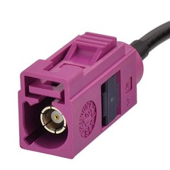 Eightwood Fakra H Pink Female to SMB Plug Male Adapter RF 6 inches, pink