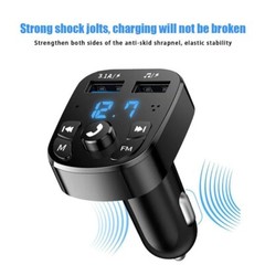 Car Wireless Bluetooth 5.0 FM Transmitter Adapter 2USB PD Charger AUX Hands-Free
