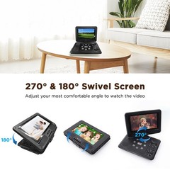 10.8″ Portable Car DVD Player AVI EVD SVCD VCD CD Mp3 JPG USB/SD Mode ALL Region