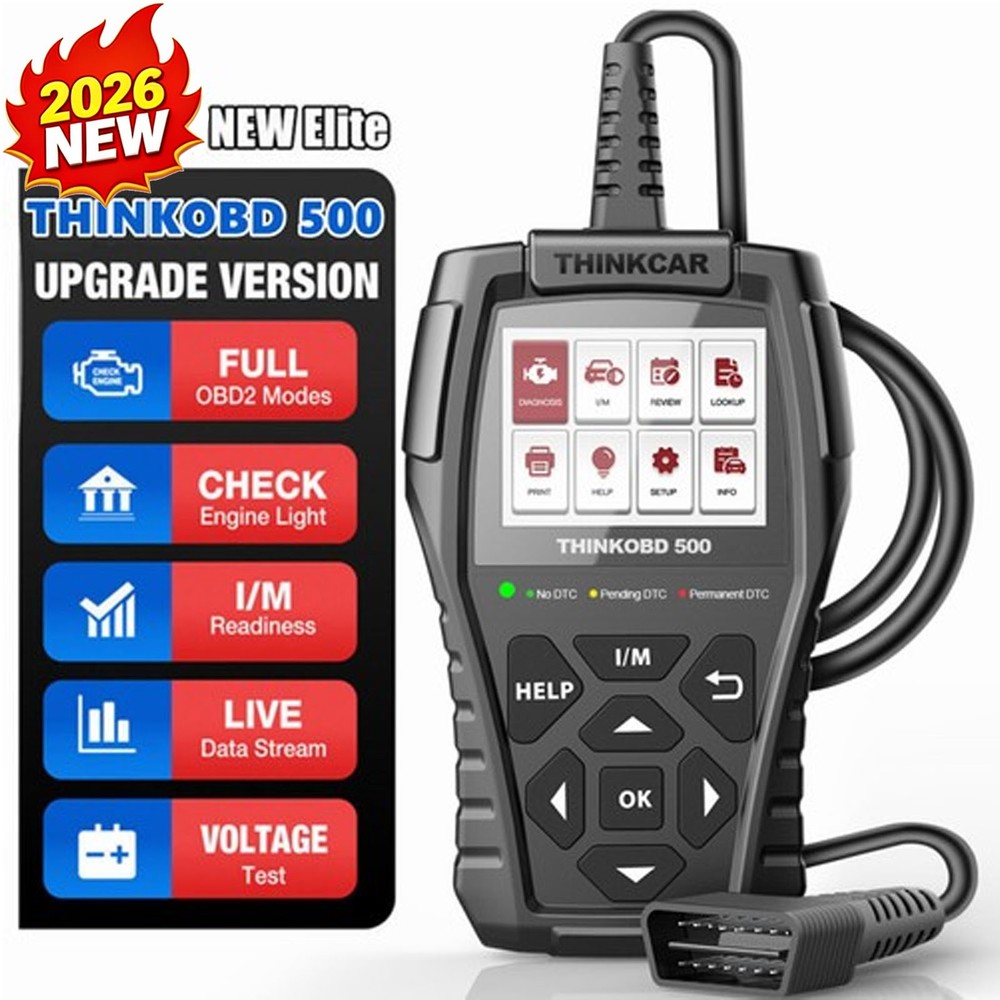 THINKOBD 500 Automotive Code Reader Diagnostic OBD2 Scanner Check Engine Fault