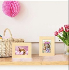 Kigley 6 Pcs 2.5 x 3.5 Inches Picture Frame Mini Rustic Frames brown
