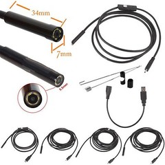 5.5mm Android Endoscope Waterproof Snake Borescope USB Inspection Camera 6 LED