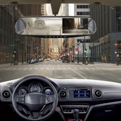1080P HD Rearview Mirror Car DVR Dual Dash Cam Camera Front Rear Video Recorder