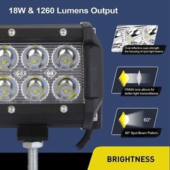 4x 4″ inch 18W Flood Led Work Light Fog Reverse Cube Pods Offroad SUV ATV UTE