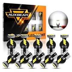 10X AUXBEAM T10 168 194 LED License Plate Light Bulb Interior Bulbs White 6500K