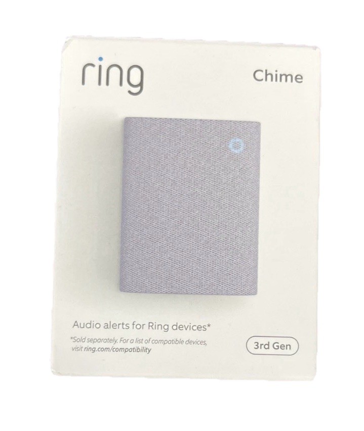 Ring Chime 3rd Gen Enhanced Audio Real-Time Alerts Home Security NEW In Box