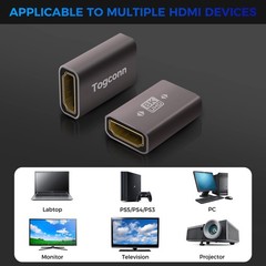 Togconn 8K HDMI Coupler 2 Pack, 2 Female to