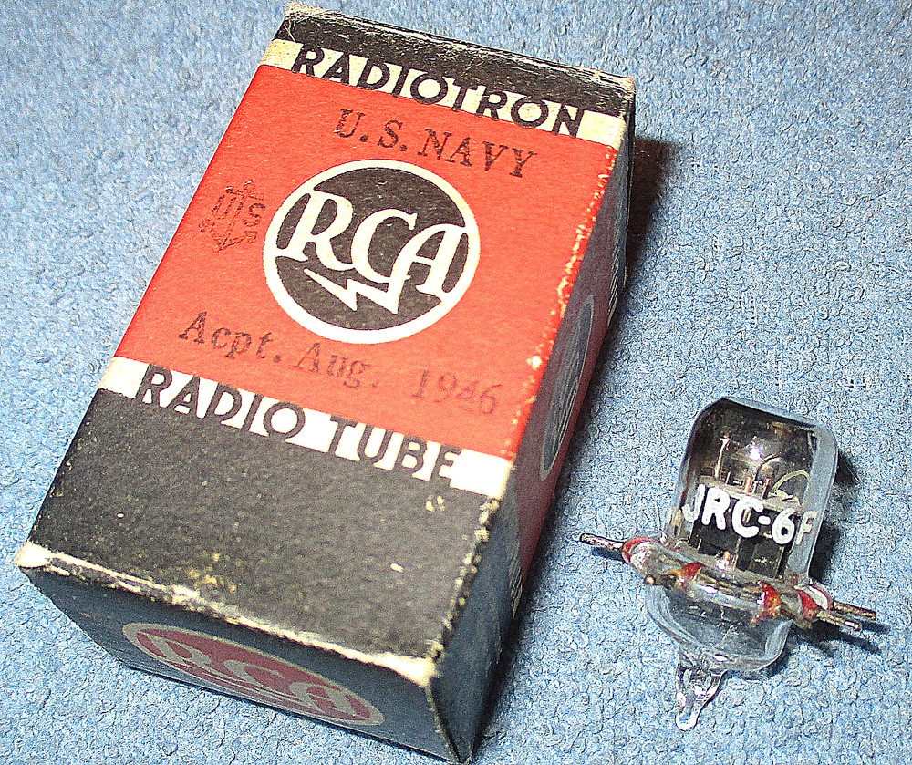 1 NOS RCA JRC 6F4 Acorn Style Vacuum Tube – 1946 Vintage 2-Watt Power Triode
