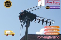 Limited Offer Outdoor TV Antenna Pole Motorized HDTV 4K 360° HDTV Antenna + Pole