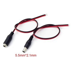 DC Power Pigtail Cable 10 Pair 18AWG Male Female Connector Set