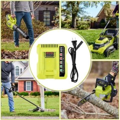 Fast Charger Compatible with Ryobi Leaf Blower 40V Battery OP4060 OP4075 OP4080
