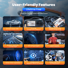 ThinkScan 689BT Auto Diagnostic TPMS Tool Bidirectional OBD2 Scanner E.CU Coding