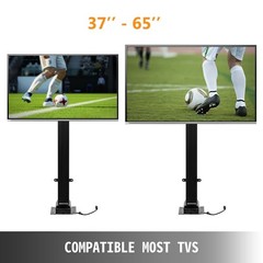 VEVOR Motorized TV Lift Stand for 32-65″ TVs Adjustable 28.7″-64.2″ w/ Remote