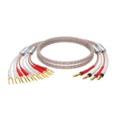 HIFI Silver-plated Bi-wire Speaker Cable High-end OCC Speaker Wire Y/Banana Plug