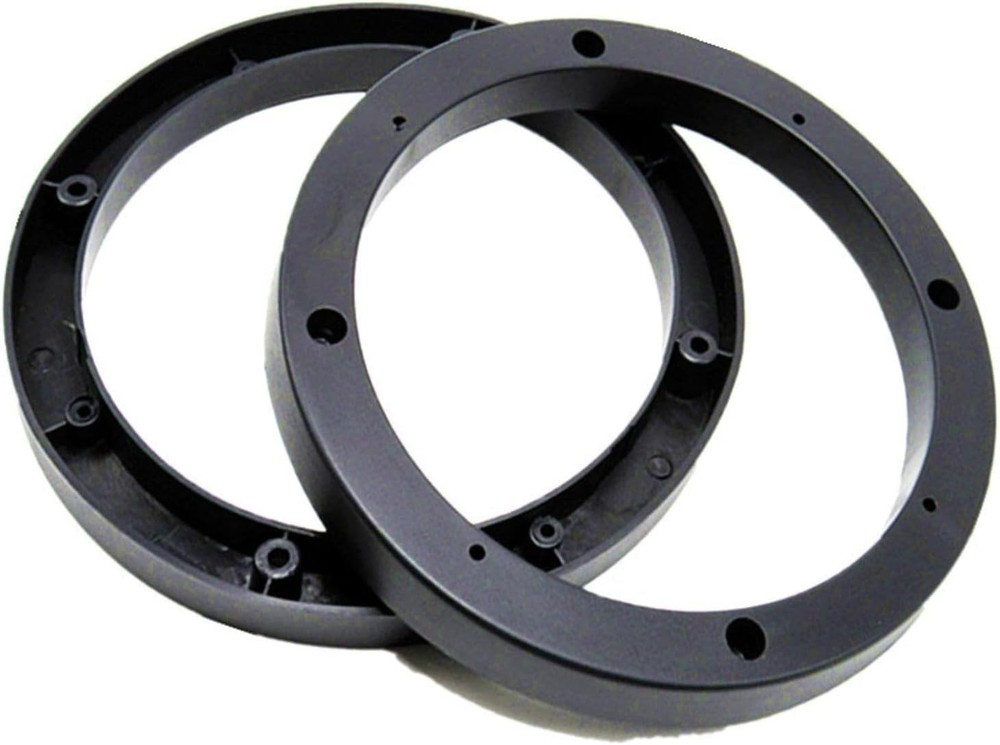 2PCS 6.5” Black Plastic Speaker Spacer Adaptor Ring Mounting Bracket 6.5 inches