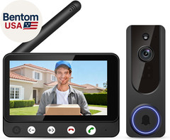 Wireless Doorbell Camera Video Monitor with Display 4.5″ Screen Indoor Visual Ba