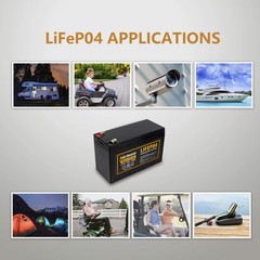 12V 10Ah Lithium Ion LiFePO4 Deep Cycle Battery 2 Pack, 2000+ Cycles, Rechargeab