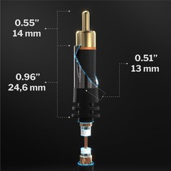 CableDirect – 3ft RCA/Phono Cable, 2 × 2 Plugs, Stereo Audio Cable, Practical…
