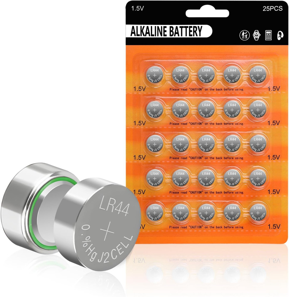 AG13 LR44 Batteries 25-Pack 1.5V Alkaline for Watches Toys Calculators Medical
