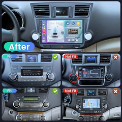 Android 13 For 2008-2013 Toyota Highlander Car Stereo Radio 10.1″ Apple Carplay