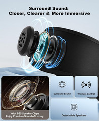 Sleep Headphones Bluetooth 5.4 Headband, Sports Wireless Earphones Sweat Resista